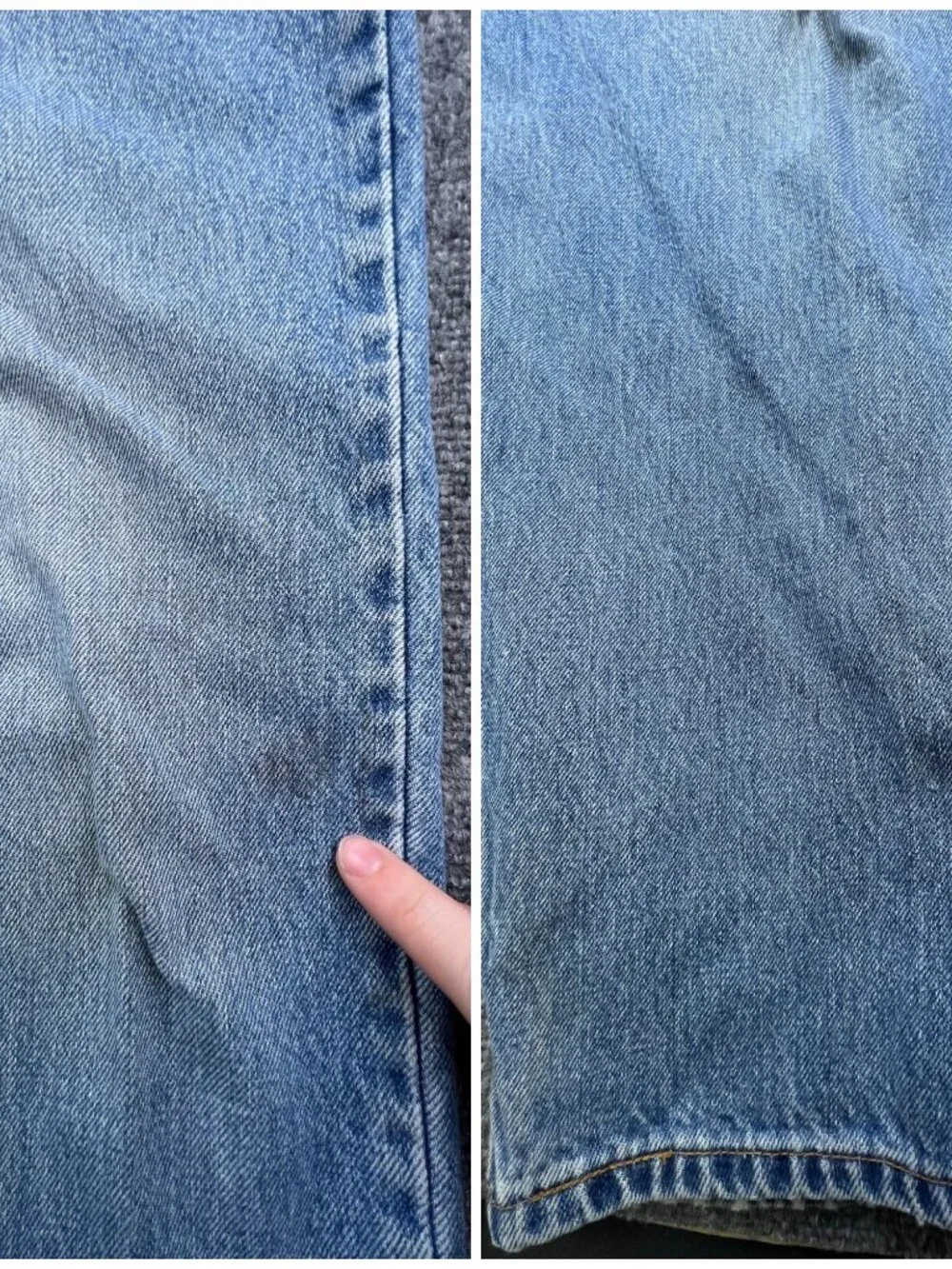 VTG Levi’s 550 Relaxed Fit Paper Tag Canada Made Blue Denim Jeans 40x32